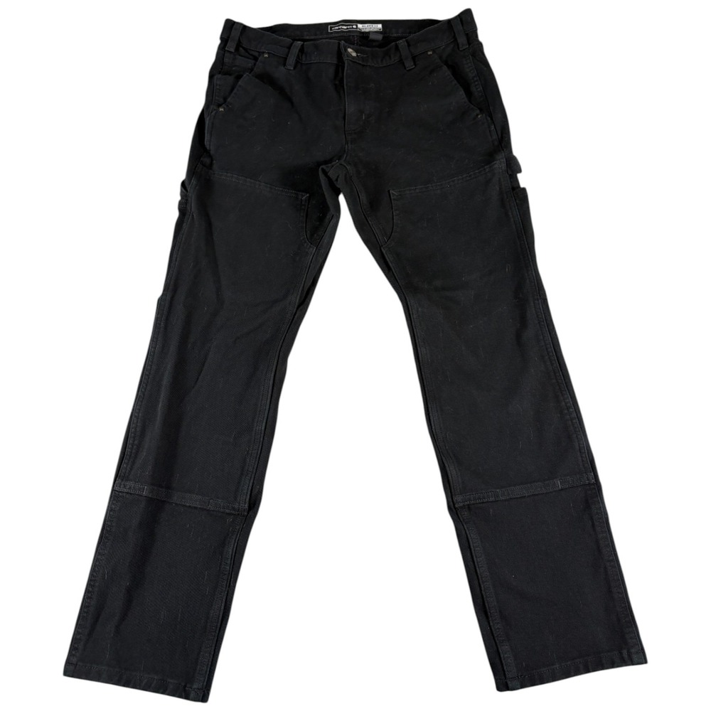 Carhartt Carpenter Pants Mens 10 Black Good Relaxed Straight Workwear Durable